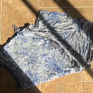 Michael Stars Blue and Gray and Black Patterned Scarf like New